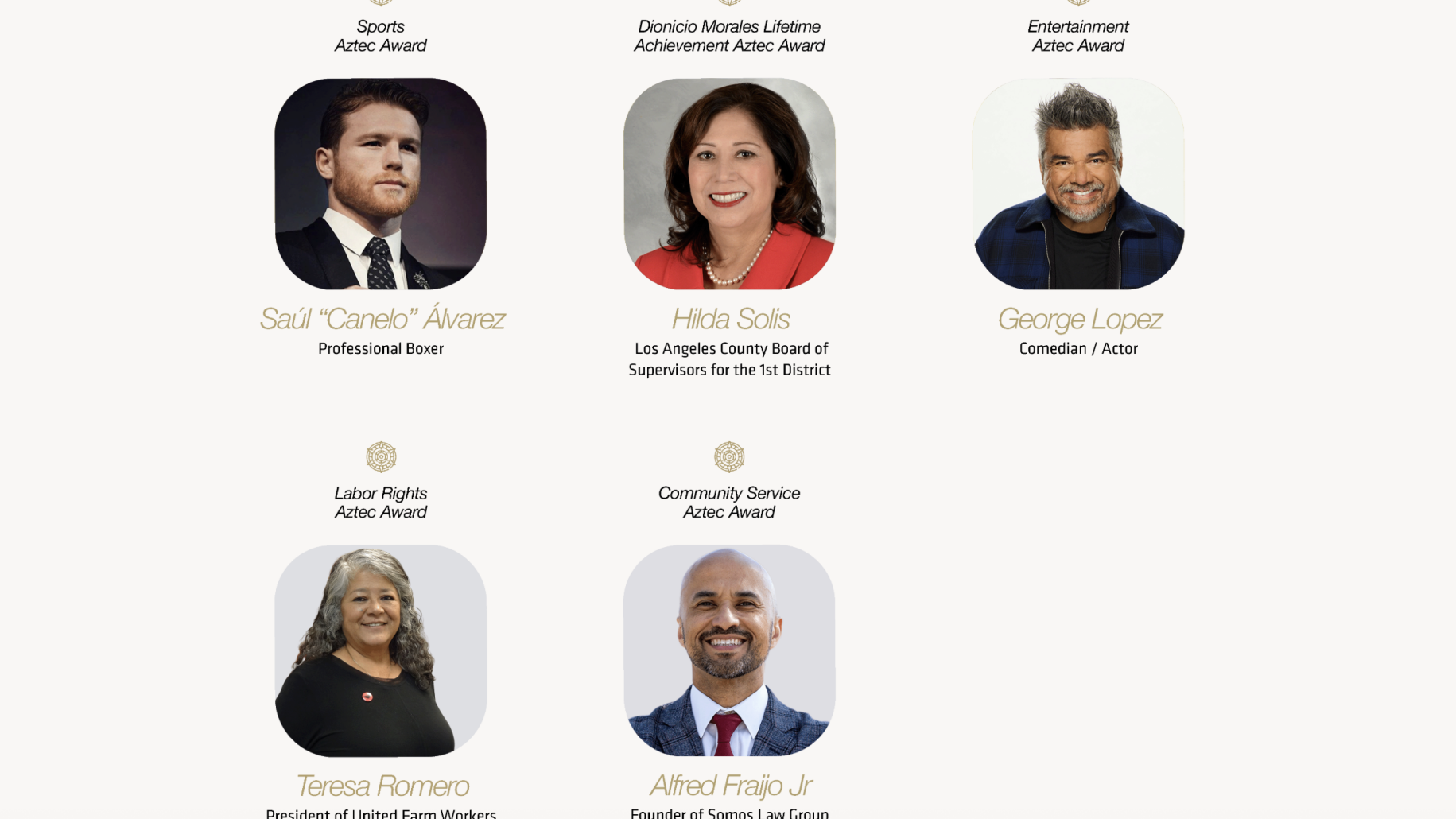 The Aztec Awards to recognize Latino figures who advocate for the communities they represent